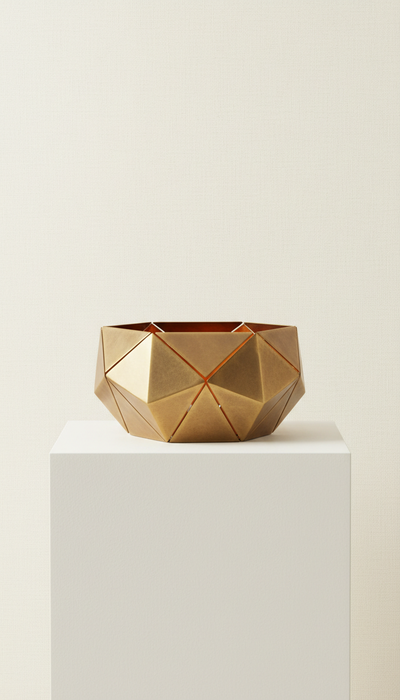Brass Geometric Heritage Decor Bowl