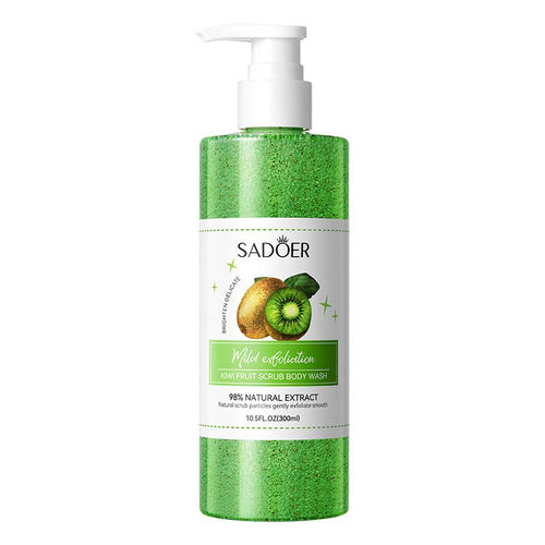 Sadoer Kiwi Fruit Scrub Skin Hydrating Body Wash Exfoliating Lightening Whitening Shower Gel 300ml- Sd57133