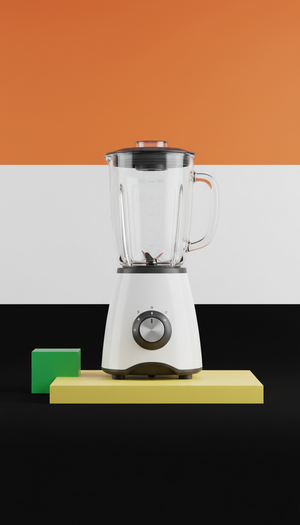 Countertop blender with glass jar
