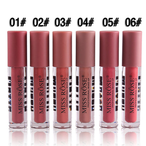 Miss Rose - Pack Of 06 Matte Lip Gloss 6g*6 7701-020a24