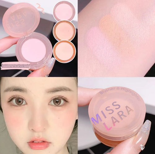 Miss Lara - 3 In1 Pink Blusher And Highlighter 4.8g Ms-538