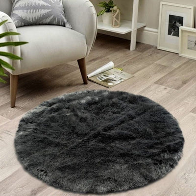ORIENTAL FUR RUG ROUND 80X80