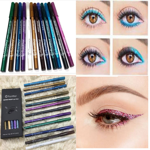 Flormar Glitter Eye And Lip Liner Pack Of 12.