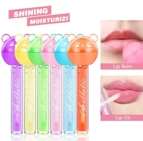 2 In 1 Lollipop Color Changing Lip Oil & Lip Balm Lip Gloss - Fruit Flavour Lip Gloss Makeup