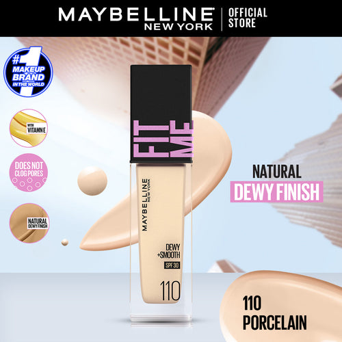 Maybelline New York- Fit Me Dewy+ Smooth Foundation- 110 Porcelain