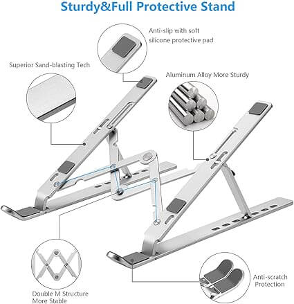 USB Type-C 8 -in-1 Hub with Adjustable Laptop Stand
