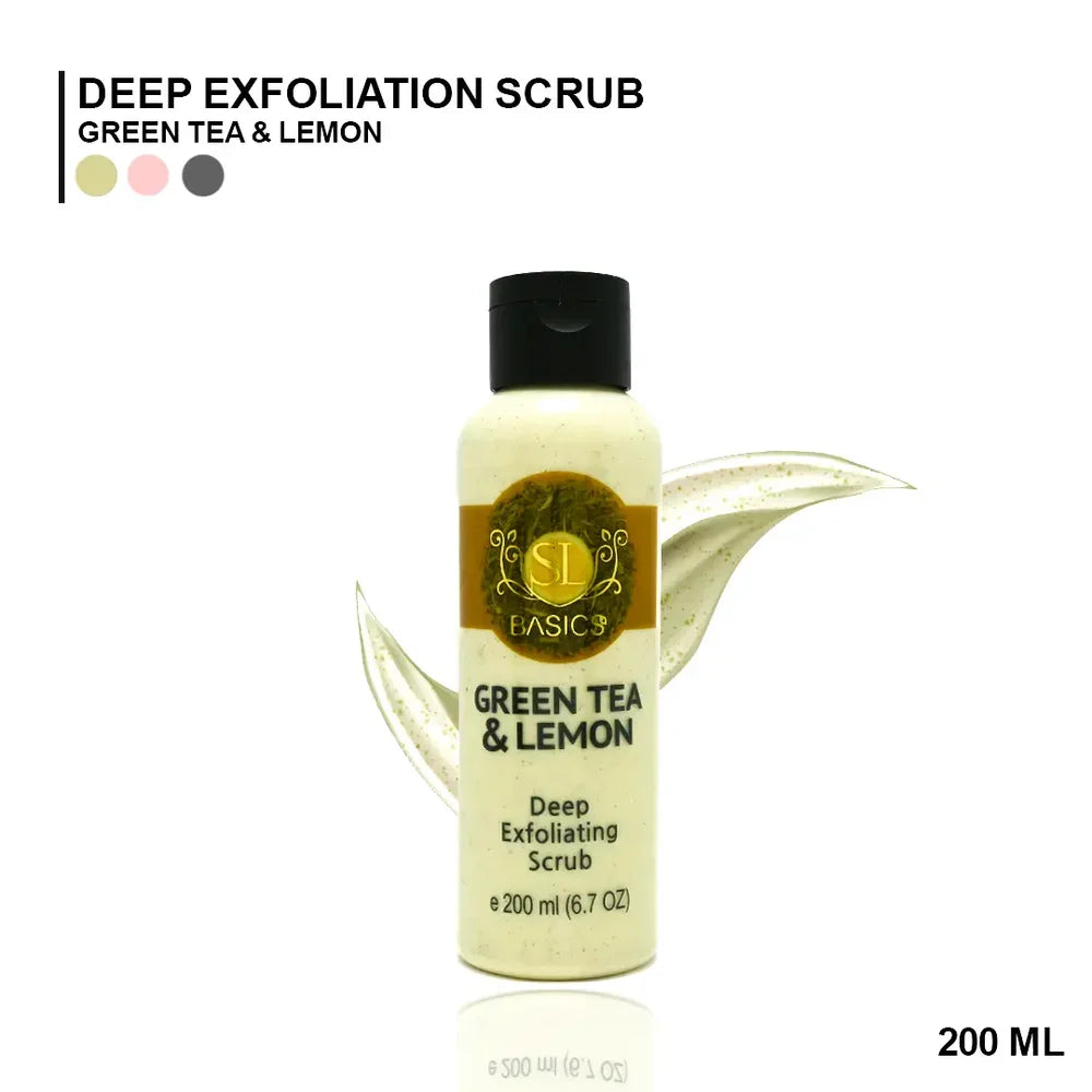 Sl Basics - Lemon & Green Tea Scrub Bottle - 200ml