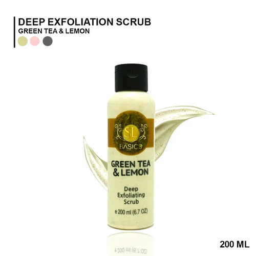 Sl Basics - Lemon & Green Tea Scrub Bottle - 200ml