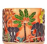 Bath & Body Works Elephant Scene 3 Wick Candle Holders