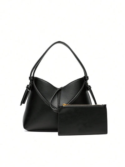 Shein - Women's Dual-color Mini Canvas Handbag
