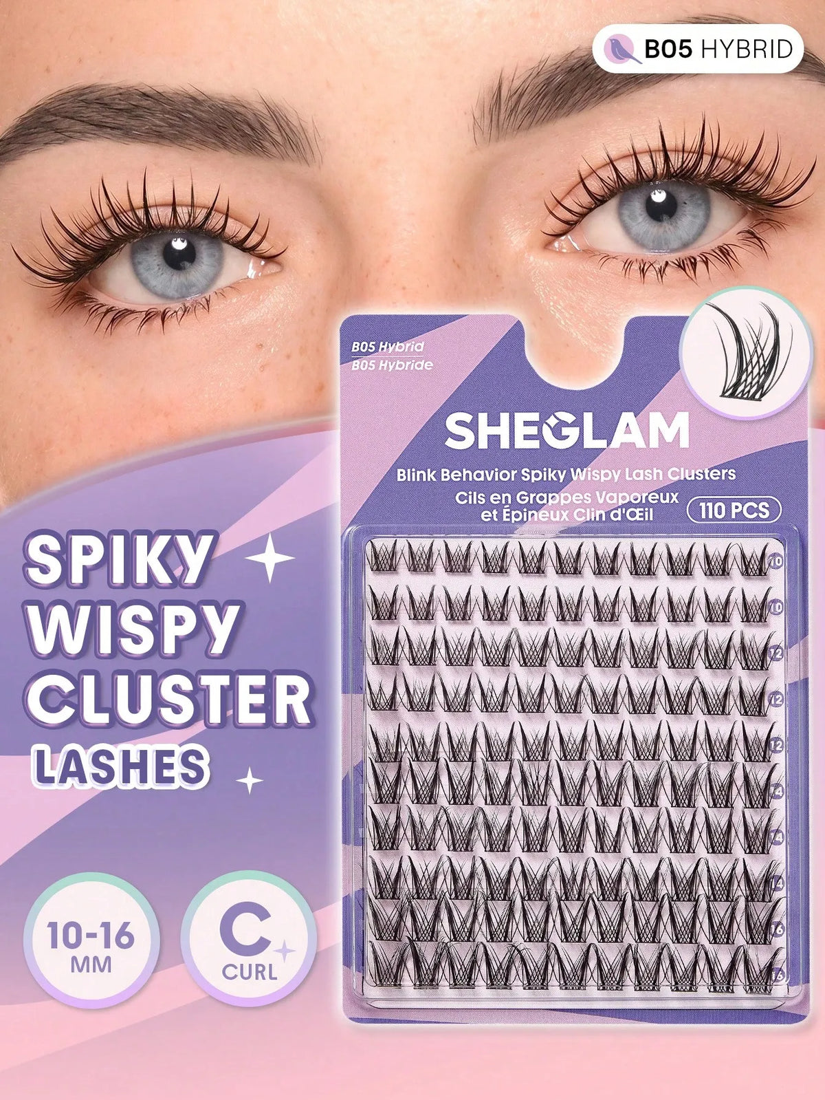 Shein Sheglam - Blink Behavior Spiky Wispy Lash Clusters - B05