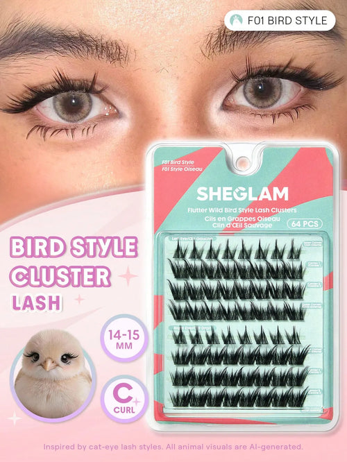 Shein Sheglam - Flutter Wild Bird Style Lash Clusters