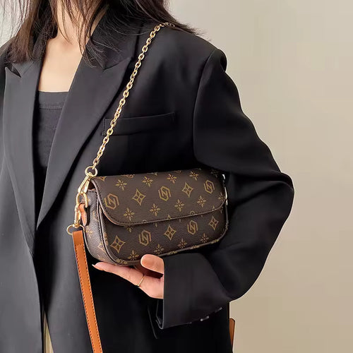 Shein - Fashionable Retro Floral Print Texture Mini Women's Crossbody Bag