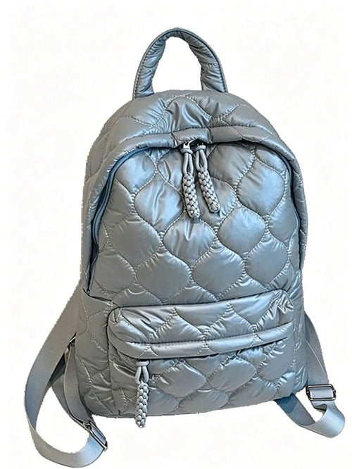 Shein - Blue Heart Quilted Puffer Backpack
