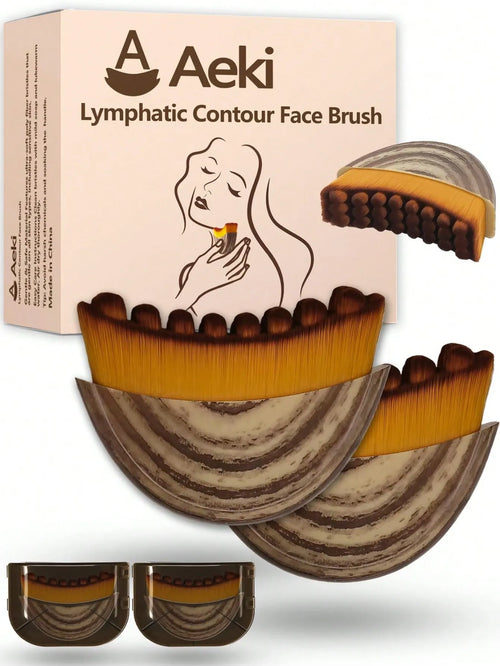 Shein - New Lymphatic Contour Face Brush, Lymphatic Drainage Facial Massager Brush For Chin & Neck Contour