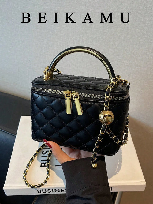 Shein - Beikamu 1pc Diamond Pattern Pattern Handheld Box - Shaped Bag