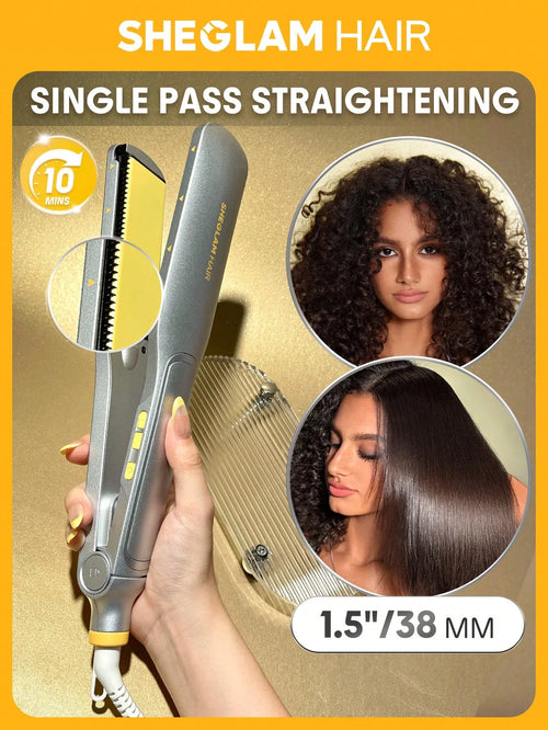 Shein Sheglam - Hair Sleek Chic Wide Glide Straightener,1.5inch Wide-plate Hair Straightener