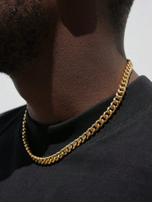 Shein - Men's Minimalist Chain Necklace