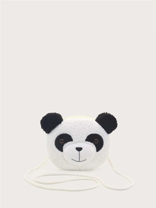Shein - 1pc Mini Panda Shoulder Bag, Plush Material