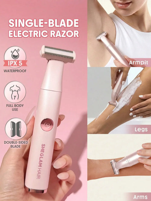 Shein Sheglam - Hair Smooth Moves Single-blade Electric Razor,rechargeable Wet Dry Razor