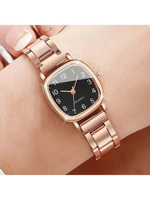 Shein - 1pc Roman Graduated Steel Strap Women's Watch