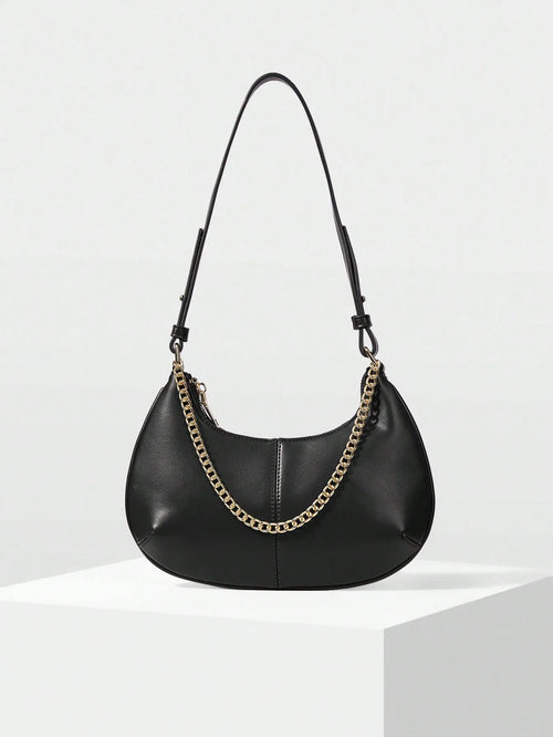 Shein - Motf Women Shoulder Bag Retro - Black
