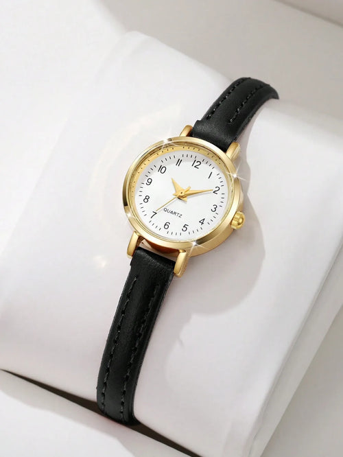 Shein - 1pc Women's Minimalist Fashion Small Dial Elegant Quartz Wrist Watch