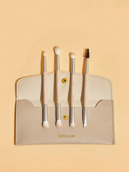 Shein Sheglam - Glam 101 Eye Essentials Brush Set With Bag