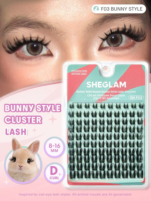 Shein Sheglam - Flutter Wild Sweet Bunny Style Lash Clusters