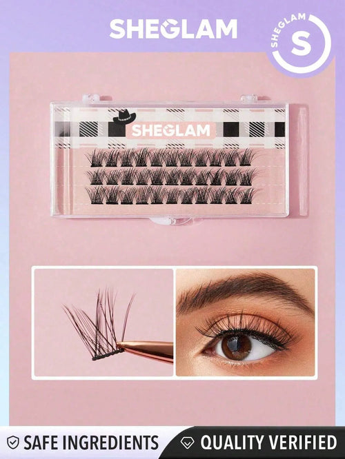 Shein Sheglam - Sexy Starlet Lash Duo-glam Cowgirl Individual Lashes Cluster Fuller Longer Thicker False Eyelashes Diy Eyelash Extension