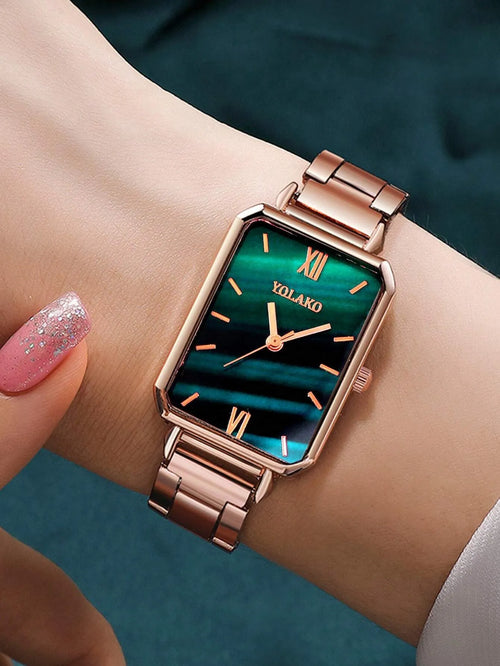 Shein - Yolako1 1pc Ladies' Quartz Minimalist Roman Dial Watch