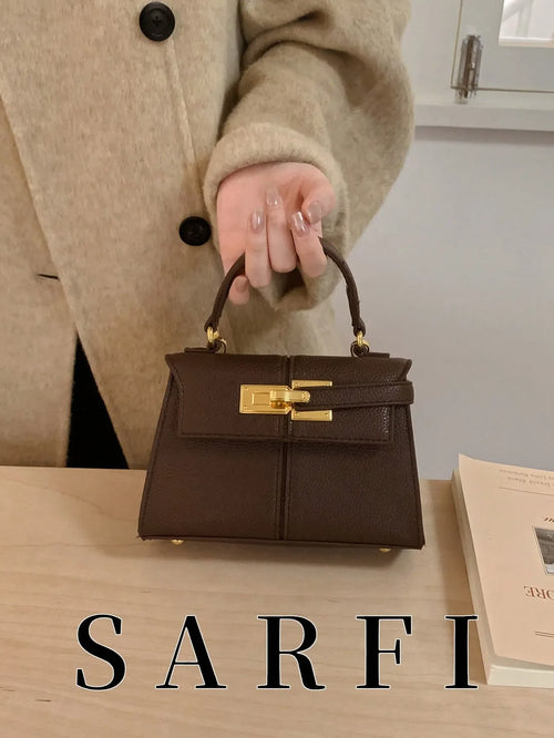 Shein - Modern Fashion Women Handbag With Decorative Shoulder Strap Minimalist Gold Metal Decor Adjustable & Detachable Strap Crossbody Bag