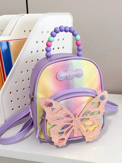 Shein - Classic Fashion Backpack, Cute Butterfly Fashion Backpack, Mini Sequin School Bag