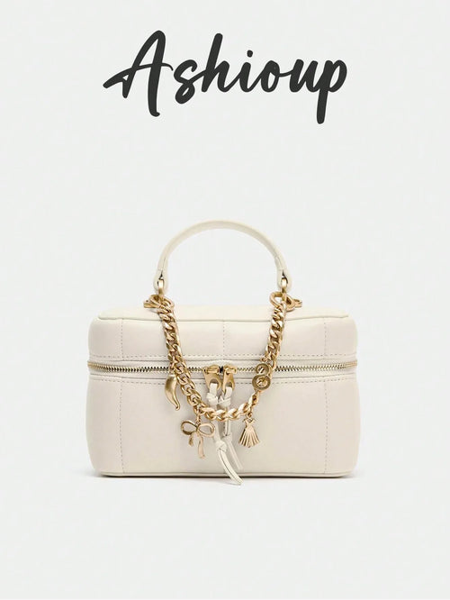 Shein - Women's Handheld Crossbody Double Zipper Bag