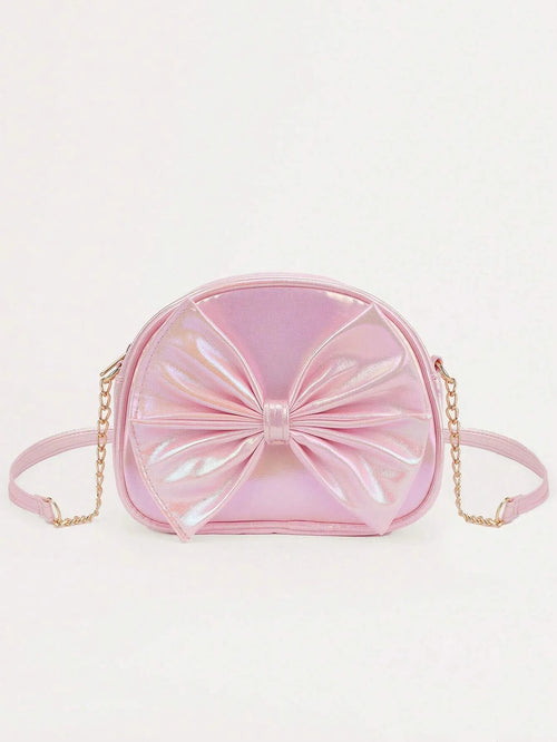 Shein - 1pc Cute Princess Metal Bowknot Mini Crossbody Bag