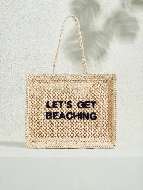 Shein - Shecarry Women's Summer Fashionable Crocheted Tote Bag