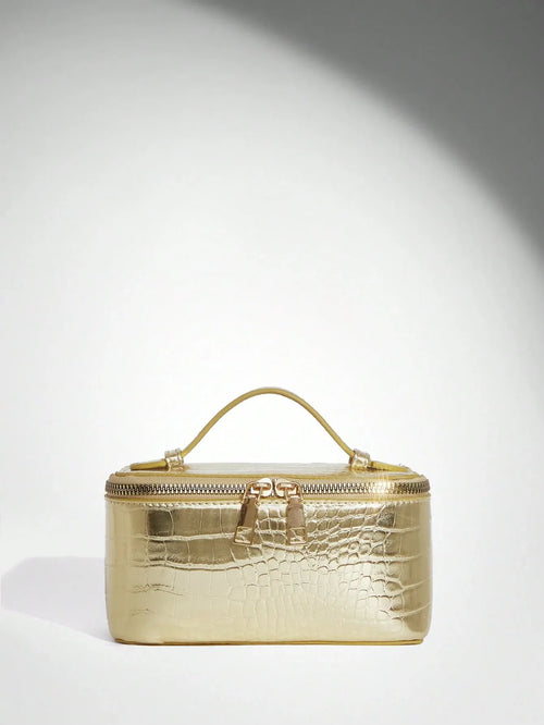 Shein - Bae Women's Gold-tone Zipper Design Fashionable Handbag