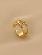 Shein - Rhinestone Decor Cuff Ring