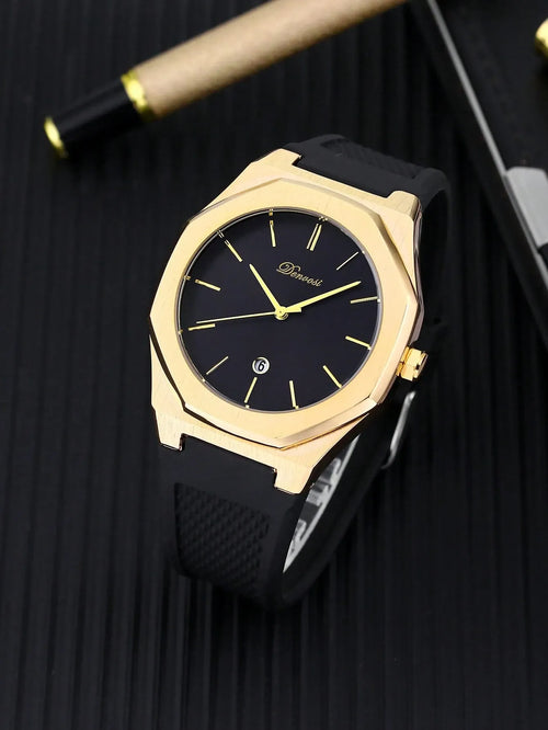 Shein - Classic Casual Quartz Men's Octagonal Quartz Watch