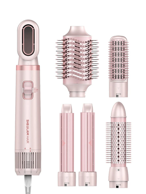 Shein Sheglam - Hair Blowout Bliss All-in-one Multi-styler,5 In 1 Blow Dryer Brush (uk Plug)