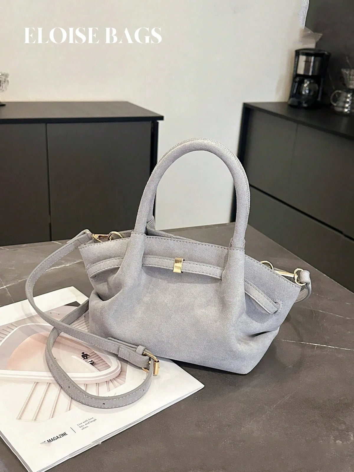 Shein - New Vintage Fashion Pleated Small Tote Bag