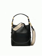 Shein - New Brown Pleated Drawstring Bucket Handbag - Black