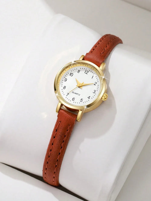 Shein - 1pc Women's Elegant Minimalist Small Dial Quartz Wrist Watch