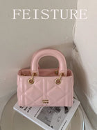 Shein - Pc Leather Rhombus Pattern Mini Handbag, Casual Party Women Shoulder Crossbody Bag