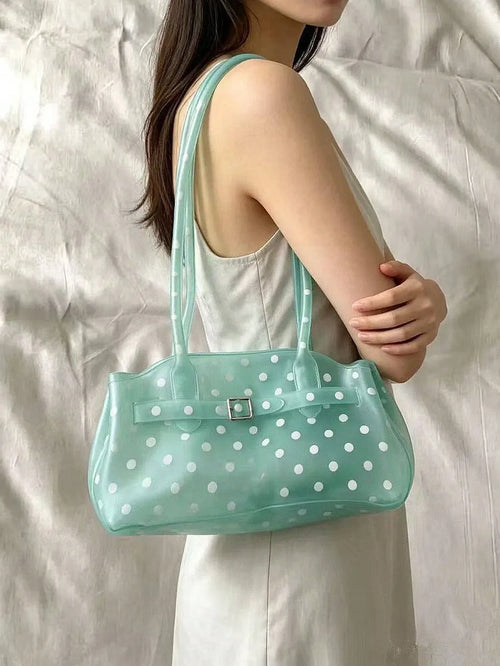 Shein - 2026 New Polka Dot Jelly Handbag For Women