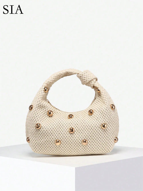 Shein - Bohemian Hippie Hollow Crochet Ocean Shell Faux Leather Shoulder/underarm Baguet