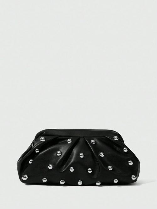 Shein - Bae Women Ruched Cloud Studded Beach Bag