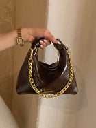 Shein - Pc Hollow Straw Woven Pu Patchwork Handheld Lid Star Pendant Drawstring + Detachable Brown Leather Shoulder Strap Zipper Closure Mini Underarm Bag