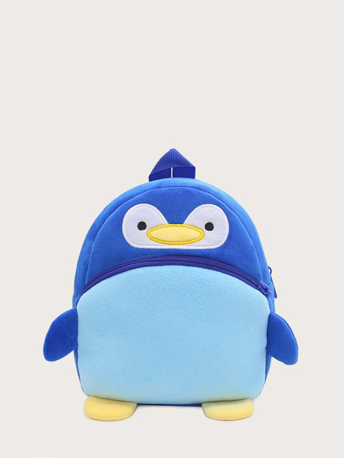 Shein - Penguin Plush Backpack Suitable For Boys And Girls