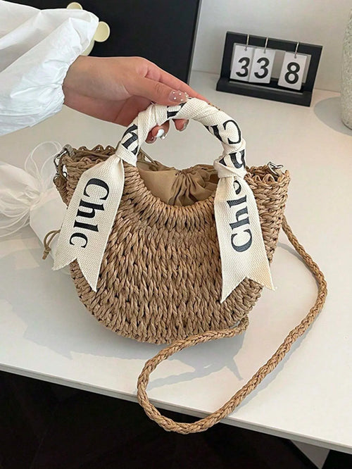 Shein - Dazy 1pc Fashion Women's Handbag, Crossbody Bag, Shoulder Bag, Woven Bag, Beach Bag